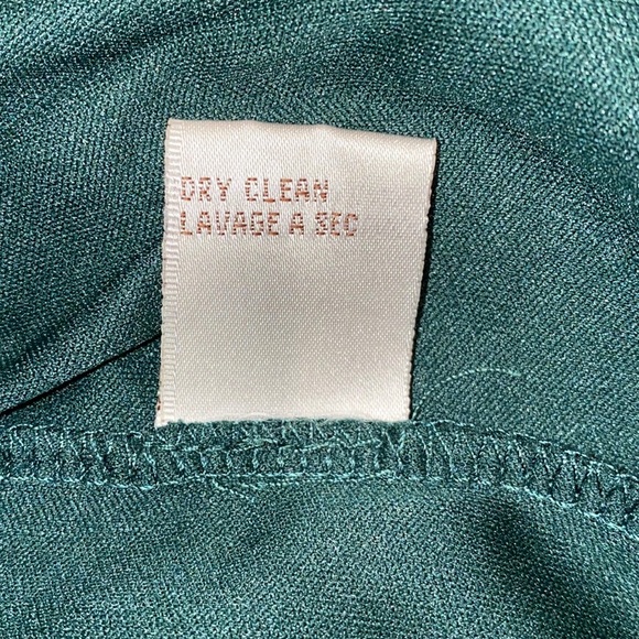 NWT BADGLEY MISCHKA Green Turn Over Formal Ruched Sheath Dress Size 6 - Picture 11 of 11